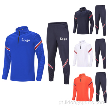 Treinamento personalizado infantil futebol masculino Half Zipper Tracksuit